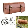 thumbnail image 5 of BLEEUS Retro Saddle Bag Leather Bike Handlebar Tool Bag For Cycling Motorcycle accessories （Brown）, 5 of 10