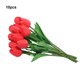 thumbnail image 4 of Flores Artificiales Toystoory 10 piezas de PU ramo de boda Rojo, 4 of 6