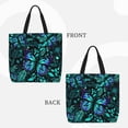 thumbnail image 2 of Easygdp Blue Floral with Butterflies Bolsa Tote para Mujer, Bolso de Hombro para Trabajo, Playa, Viajes, Compras y Supermercado, 2 of 7