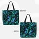thumbnail image 2 of Easygdp Blue Floral with Butterflies Bolsa Tote para Mujer, Bolso de Hombro para Trabajo, Playa, Viajes, Compras y Supermercado, 2 of 7