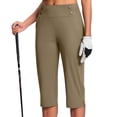 thumbnail image 2 of LOVZFMLL Capri Pants for Women Stretchy High Waist Cropped Yoga Pants Casual Athletic Workout Sweatpants with Pockets Coffee S, 2 of 6