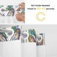 thumbnail image 5 of Butterfly No Hook Shower Curtain Waterproof, Bathroom Curtains with Snap in Liners and See Through Top Window, Summer Spring Botanical Farmhouse Hotel Style Bathtub Curtains Shower 36"Wx78"L, 5 of 8