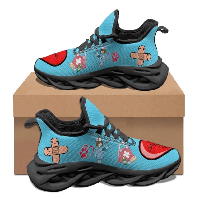 Zapatos vulcanizados unisex con diseño de dispositivo médico para enfermeras, para otoño e invierno, con amortiguación, antideslizantes, calzado clásico para caminar