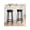 Black-2PCs, variant on Swivel Bar Stools Set of 2, 30" Counter Height PU Leather Barstools with Footrest, Backless Round Metal Frame Stools for Kitchen Island, Black