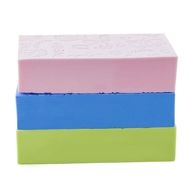 esponjas de baño ultra suaves para bebés, esponja de algodón exfoliante de dibujos animados para limpieza profunda