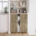 thumbnail image 6 of Traditional Morocco Tier Curtains 54 Inch Length, Vintage Abstract Geometric Brown Cafe Short Curtains for Bathroom Over Sink, Small Kitchen Curtain Light Filtering Tiered Drapes 2 Panels 27.5"Wx54"L, 6 of 8