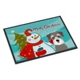 thumbnail image 1 of Muñeco de nieve Caroline's Treasures con alfombrilla Schnauzer para interiores o exteriores, 24 por 36, multicolor Caroline's Treasures BB1826JMAT, 1 of 1