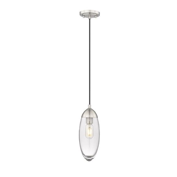 1 Light Pendant In Modern Style-12 Inches Tall And 4.5 Inches Wide-Brushed Nickel Finish Z-Lite 651P-Bn