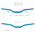 thumbnail image 2 of UPANBIKE Mountain Bike Handlebar MTB Bicycle Bar Aluminum Alloy φ31.8mm, 30.7inch (780mm) Long, 50mm Riser, Blue, 2 of 6