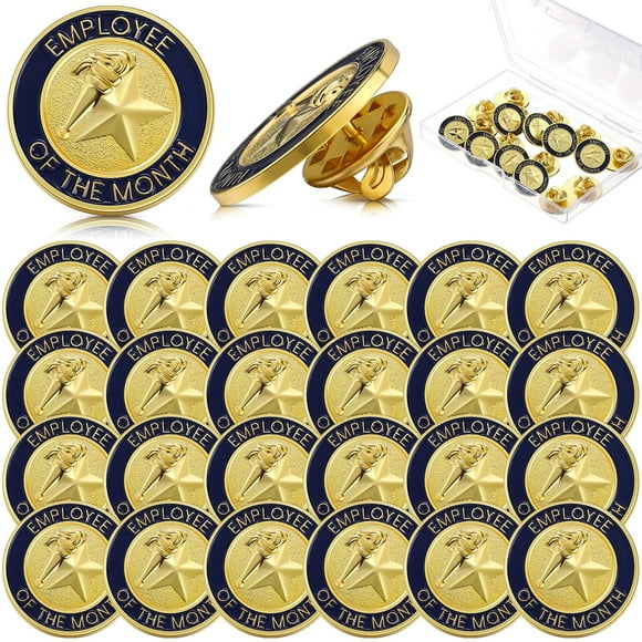 Pin de Solapa Empleado del Mes Dingion 24 unidades 2 cm