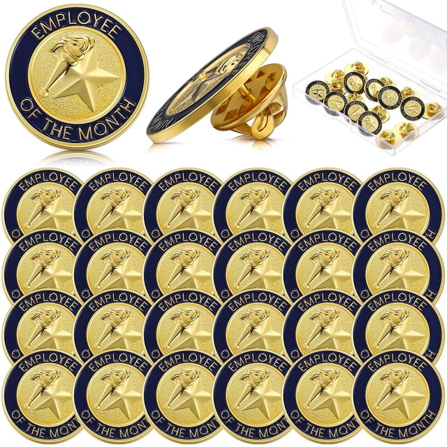 Pin de Solapa Empleado del Mes Dingion 24 unidades 2 cm