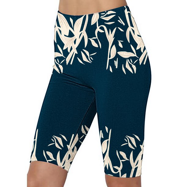 ICHUANYI Clearance Fashion Womens Yoga Leggings Fitness Running Gym Ladies Sports Active Pants(Dark Blue, S) ICHUANYI WER2023081006844