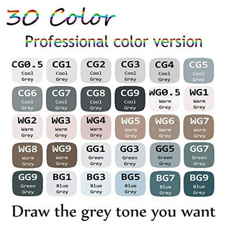 ADAXI 30 Colors Skin Tone Markers Dual Tip Marker Set Alcohol Based Art  Marke 