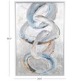 thumbnail image 3 of 30" x 59" Interlocked Rings Abstract Framed Wall Art with Gold and Blue Accents, by DecMode, 3 of 9