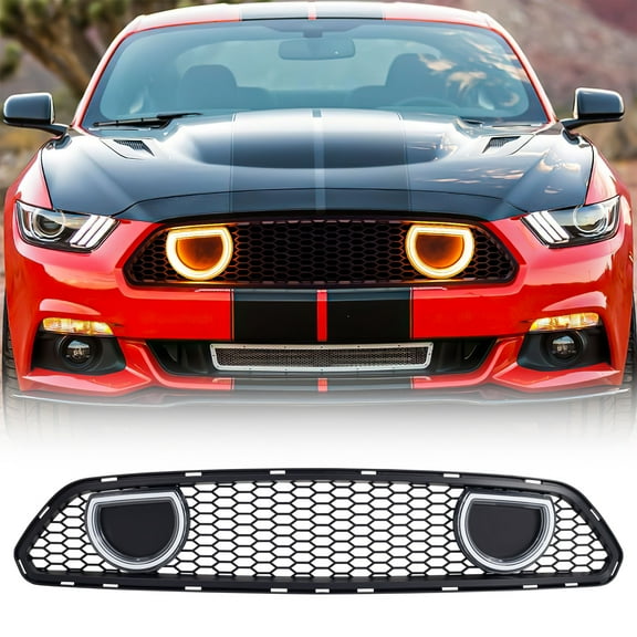 AMERICAN MODIFIED Grille for 15-17 Ford Mustang EcoBoost, GT, V6, Matte