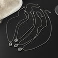 thumbnail image 5 of NICKSUN Minimalist Multi-Layer Beaded Chain Necklace, Dainty Silver Stackable Choker with Black Acrylic Gem Pendant, 5 of 9