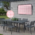 thumbnail image 6 of Outdoor TV Cover 52x30x4.5in, Modern Pink White Buffalo Check Weatherproof TV Screen Protector with Zipper, Minimalist Geometric Plaid Outside Television Cover Fits Up to 52-55", 6 of 9
