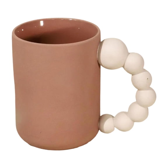 Fzaqwen Ceramic Mug Coffee Mug 500ml Breakfast Mug Porcelain Coffee Cup Hold Hot or Cold Pink