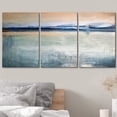 thumbnail image 3 of wall26 Canvas Print Wall Art Set Minimal Blue Paint Stroke Landscape Abstract Shapes Illustrations Modern Art Decorative Multicolor Chic for Living Room, Bedroom, Office - 16"x24"x3 Panels, 3 of 5