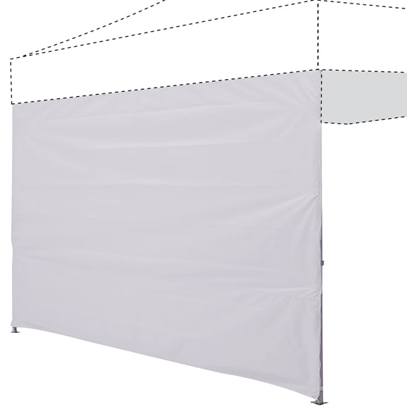 Eurmax 10x10FT Pop Up Canopy Sidewall, White Weatherproof Sunwall - 1 Pack