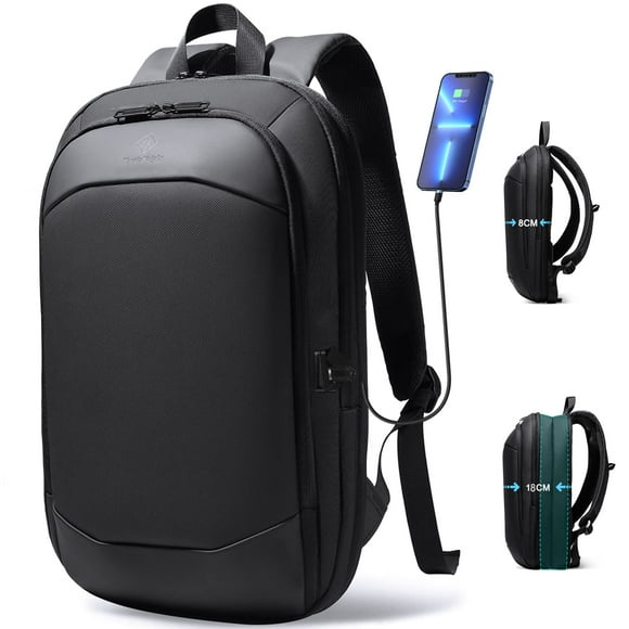 Business Backpack for Men 17 Inch,Slim & Expandable Waterproof Travel Laptop Backpack with USB Charger Port,Anti-Theft Lightweight Large Work Computer Bag,College Laptop Backpacks