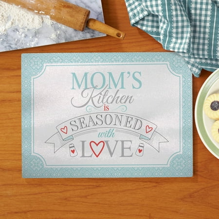 Personalized Seasoned With Love Glass Cutting Board