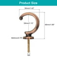 thumbnail image 2 of Uxcell Curtain Holdback Aluminum Alloy Wall Mounted Curtain Holders Drapery Tieback Hooks Copper 2Pcs, 2 of 6