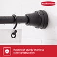 thumbnail image 5 of Rubbermaid No Drill Tension or Wall Mount 44" to 72" Adjustable Shower Curtain Rod, Rustproof Stainless Steel, Matte Black, 5 of 10