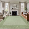 thumbnail image 2 of Cameo Green Retro Greek Key Large Area Rugs for Bedroom Living Room, Soft Non Slip Carpet Bedside Rug, Geometric Greece Ancient Rustic Rectangular Floor Cover Kitchen Accent Rug 5'x8' for Office, 2 of 9