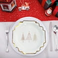 thumbnail image 5 of Penkiiy 10Pcs Christmas Paper Plates, Gold Foil Christmas Pine Trees Star Plates for Party Birthday Holiday Dinner Event Disposable Tableware Supplies Decor, 7lnch, 5 of 7