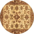 thumbnail image 1 of Ahgly Company Indoor Round Oriental Brown Traditional Area Rugs, 6' Round, 1 of 4