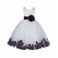 thumbnail image 2 of Ekidsbridal Ivory Wedding Pageant Floral Lace Bodice Rose Petal Tulle Flower Girl Dress for Toddlers Communion Baptism Ceremonial Gown 165t S, 2 of 3