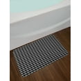 thumbnail image 2 of Abstract Geometry Bath Mat, Rhythmic Swirls Connected Lines Stripes Arrangement Pattern, Plush Bathroom Decor Mat with Non Slip Backing, 29.5" X 17.5", Charcoal Grey and White, by Ambesonne, 2 of 2