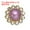 Purple, variant on 12mm Sunflower Pearl Sew on Rhinestones, 200 Pcs Rhinestone Sequin Embellishments Crystal Glass Metal Base for Bedazzling, Beige