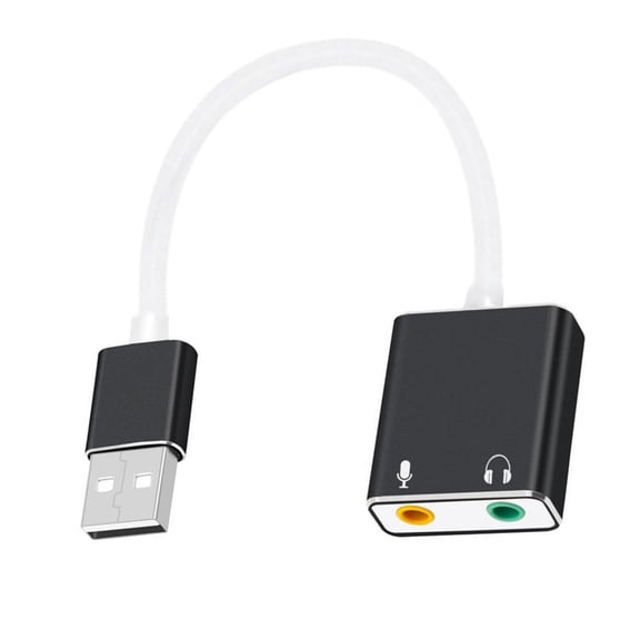 USB to 3.5mm Sound Adapter External Sound Card for PC Laptop Stereo Headphone