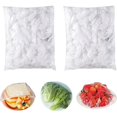 thumbnail image 1 of 200 Uds cubiertas para alimentos, cubiertas elásticas reutilizables para almacenamiento de alimentos, tapas de cuenco ajustables elásticas con sellado de plástico, envoltura de cocina Univer, 1 of 5