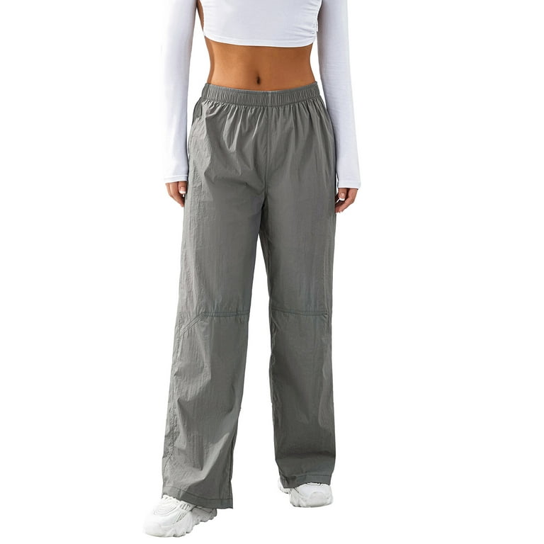 Women\'s Baggy Cargo Pants Drawstring Elastic Waist Pants for Running  Outdoor Indoor Fitness