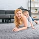 thumbnail image 3 of Alfombra Merelax Soft Modern Shaggy de 150 x 240 cm, color gris, 3 of 9