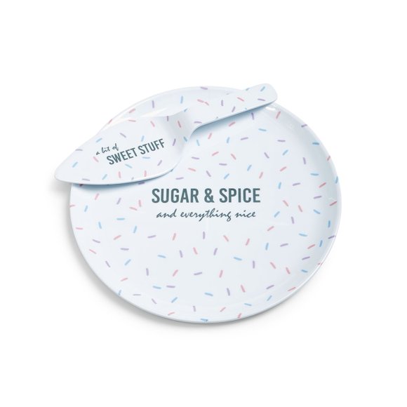 The Cellar Sugar & Spice Cake Server Set, White, 2 Pack
