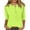 501_Green, variant on 3/4 Sleeve T Shirts for Women Fashion Button Up Length Solid Color Shirt Top T Shirts for Women Hot Pink