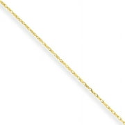 Golditta 10K Yellow Gold 0.5 mm Carded Cable Chain