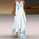 thumbnail image 1 of ICHUANYI Clearance Women Casual Loose Printed Tank Dress Beach V-neck Pocket Sundress Sleeveless Dresses(Blue, XL) ICHUANYI WER2023080804536, 1 of 5