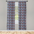 thumbnail image 3 of Ambesonne Tribal Curtains, Mexican Traditional Art, Pair of 28"x84", Multicolor, 3 of 5
