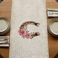 thumbnail image 5 of Table Runners 72 Inches Long Dress Scarves, Pink Roses Farmhouse Kitchen/Dining Table Runner, Coffee Tablerunners, Spring Horseshoes Floral Leaves Vintage 18x72 Inch, 5 of 9