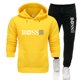 thumbnail image 1 of Conjunto de 2 piezas de chándal con capucha y pantalones con cordón, sudaderas deportivas para hombre y mujer, ropa deportiva para correr, marca Otoño Invierno, 1 of 4