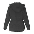 thumbnail image 2 of Pntutb Coats for Women,Womens Cotton-Padded Fleece Mid-Length Detachable Hood Collar Warm Fleece Coat, 2 of 6