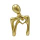 thumbnail image 5 of Escultura de manos de corazón dorado, estatua única, ligera y de lujo, pequeña escultura para mesa de centro, decoración navideña, festival y, 5 of 9