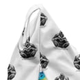 thumbnail image 5 of Gorilla Lounger Chair Bag, Sketchy Grunge Style Monochrome Repetitive Pattern of Silhouettes, High Capacity Storage with Handle Container, Lounger Size, Charcoal Grey and White, by Ambesonne, 5 of 5