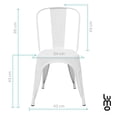 thumbnail image 3 of Silla Tolix 4 Pzas Comedor Casa Restaurante Exterior Jardin blanco, 3 of 8