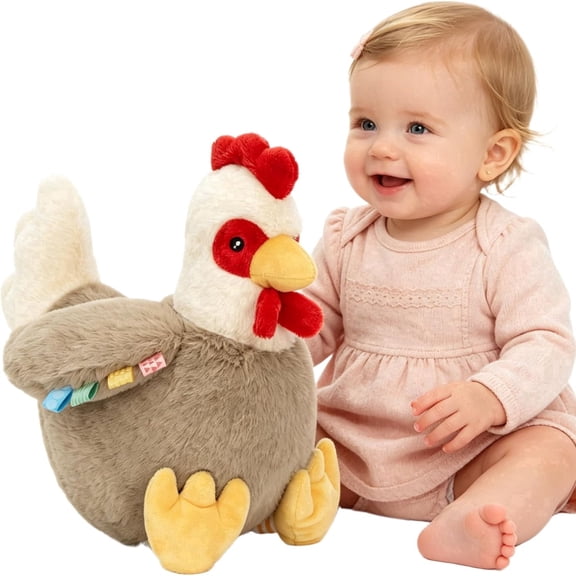 Tezituor 14.5" Weighted Chicken Stuffed Animal Realistic Farm Chicken Plush Toy Soft Body Pillow